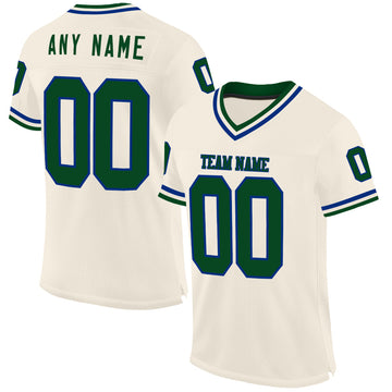 Custom Cream Green Football Jersey Cheap Design Cream Green Football Jerseys Online Tagged Throwback CustomJerseysPro