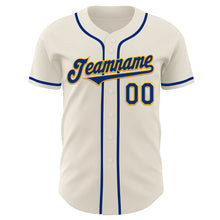 Charger l&#39;image dans la galerie, Custom Cream Royal-Gold Authentic Baseball Jersey
