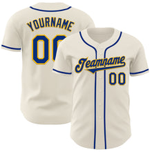 Charger l&#39;image dans la galerie, Custom Cream Royal-Gold Authentic Baseball Jersey
