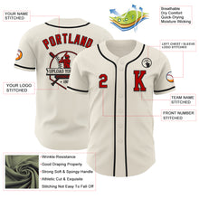 Load image into Gallery viewer, Custom Cream Red-Black Authentic Baseball Jersey
