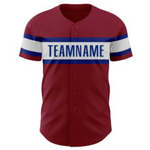 Загрузить изображение в средство просмотра галереи, Custom Crimson White-Royal Authentic Baseball Jersey
