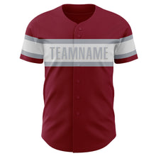 Загрузить изображение в средство просмотра галереи, Custom Crimson White-Gray Authentic Baseball Jersey
