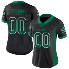 Laden Sie das Bild in den Galerie-Viewer, Custom Black Kelly Green-White Mesh Drift Fashion Football Jersey
