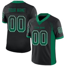 Laden Sie das Bild in den Galerie-Viewer, Custom Black Kelly Green-White Mesh Drift Fashion Football Jersey
