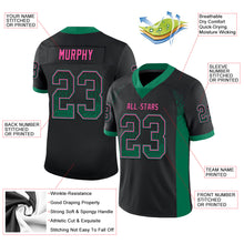 Laden Sie das Bild in den Galerie-Viewer, Custom Black Kelly Green-Pink Mesh Drift Fashion Football Jersey
