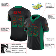 Laden Sie das Bild in den Galerie-Viewer, Custom Black Kelly Green-Red Mesh Drift Fashion Football Jersey
