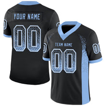 Laden Sie das Bild in den Galerie-Viewer, Custom Black Light Blue-White Mesh Drift Fashion Football Jersey
