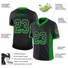 Загрузить изображение в средство просмотра галереи, Custom Black Grass Green-White Mesh Drift Fashion Football Jersey
