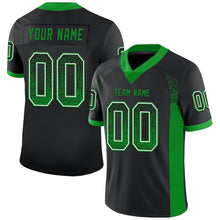 Загрузить изображение в средство просмотра галереи, Custom Black Grass Green-White Mesh Drift Fashion Football Jersey
