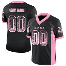 Laden Sie das Bild in den Galerie-Viewer, Custom Black Light Pink-White Mesh Drift Fashion Football Jersey
