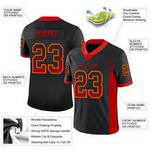 Load image into Gallery viewer, Custom Black Red-Gold Mesh Drift Fashion Football Jersey
