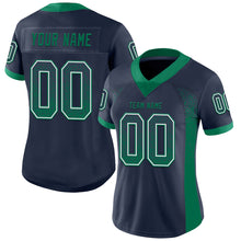 Laden Sie das Bild in den Galerie-Viewer, Custom Navy Kelly Green-White Mesh Drift Fashion Football Jersey
