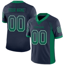 Laden Sie das Bild in den Galerie-Viewer, Custom Navy Kelly Green-White Mesh Drift Fashion Football Jersey
