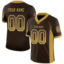 Загрузить изображение в средство просмотра галереи, Custom Brown Old Gold-Cream Mesh Drift Fashion Football Jersey
