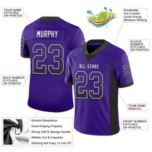 Загрузить изображение в средство просмотра галереи, Custom Purple Black-White Mesh Drift Fashion Football Jersey
