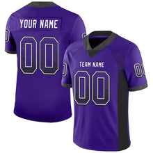 Загрузить изображение в средство просмотра галереи, Custom Purple Black-White Mesh Drift Fashion Football Jersey
