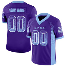 Charger l&#39;image dans la galerie, Custom Purple Light Blue-White Mesh Drift Fashion Football Jersey
