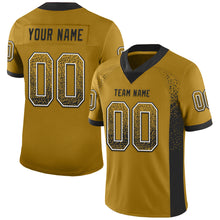 Загрузить изображение в средство просмотра галереи, Custom Old Gold Black-White Mesh Drift Fashion Football Jersey
