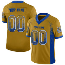 Загрузить изображение в средство просмотра галереи, Custom Old Gold Royal-White Mesh Drift Fashion Football Jersey
