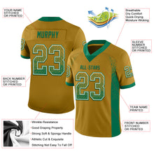 Загрузить изображение в средство просмотра галереи, Custom Old Gold Kelly Green-White Mesh Drift Fashion Football Jersey
