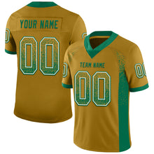 Загрузить изображение в средство просмотра галереи, Custom Old Gold Kelly Green-White Mesh Drift Fashion Football Jersey
