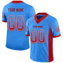 Charger l&#39;image dans la galerie, Custom Powder Blue Red-White Mesh Drift Fashion Football Jersey
