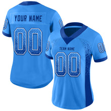 Загрузить изображение в средство просмотра галереи, Custom Powder Blue Royal-White Mesh Drift Fashion Football Jersey
