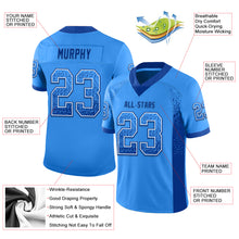 Загрузить изображение в средство просмотра галереи, Custom Powder Blue Royal-White Mesh Drift Fashion Football Jersey
