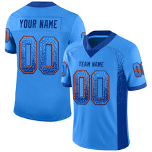 Charger l&#39;image dans la galerie, Custom Powder Blue Royal-Orange Mesh Drift Fashion Football Jersey
