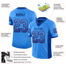 Laden Sie das Bild in den Galerie-Viewer, Custom Powder Blue Royal-Red Mesh Drift Fashion Football Jersey
