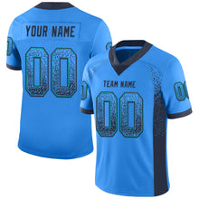 Загрузить изображение в средство просмотра галереи, Custom Powder Blue Navy-Teal Mesh Drift Fashion Football Jersey
