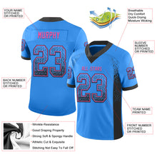 Загрузить изображение в средство просмотра галереи, Custom Powder Blue Black-Pink Mesh Drift Fashion Football Jersey
