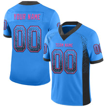 Charger l&#39;image dans la galerie, Custom Powder Blue Black-Pink Mesh Drift Fashion Football Jersey
