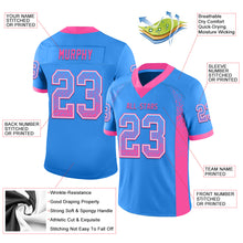 Загрузить изображение в средство просмотра галереи, Custom Powder Blue Pink-White Mesh Drift Fashion Football Jersey
