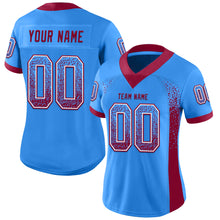 Load image into Gallery viewer, Custom Powder Blue Maroon-White Mesh Drift Fashion Football Jersey
