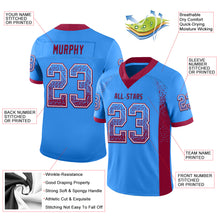 Load image into Gallery viewer, Custom Powder Blue Maroon-White Mesh Drift Fashion Football Jersey
