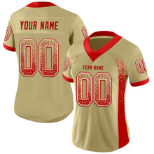 Загрузить изображение в средство просмотра галереи, Custom Vegas Gold Red-White Mesh Drift Fashion Football Jersey
