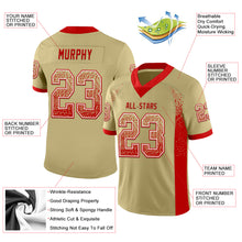 Загрузить изображение в средство просмотра галереи, Custom Vegas Gold Red-White Mesh Drift Fashion Football Jersey
