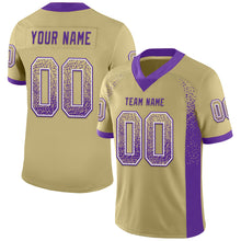 Загрузить изображение в средство просмотра галереи, Custom Vegas Gold Purple-White Mesh Drift Fashion Football Jersey
