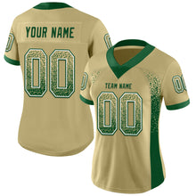 Загрузить изображение в средство просмотра галереи, Custom Vegas Gold Green-White Mesh Drift Fashion Football Jersey
