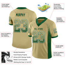 Загрузить изображение в средство просмотра галереи, Custom Vegas Gold Green-White Mesh Drift Fashion Football Jersey
