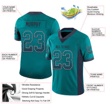 Загрузить изображение в средство просмотра галереи, Custom Teal Navy-Gray Mesh Drift Fashion Football Jersey
