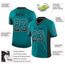 Загрузить изображение в средство просмотра галереи, Custom Teal Black-White Mesh Drift Fashion Football Jersey
