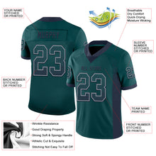 Загрузить изображение в средство просмотра галереи, Custom Midnight Green Navy-Gray Mesh Drift Fashion Football Jersey
