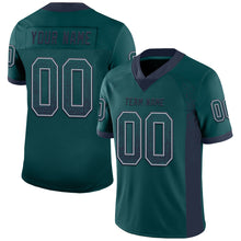 Загрузить изображение в средство просмотра галереи, Custom Midnight Green Navy-Gray Mesh Drift Fashion Football Jersey
