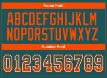 Load image into Gallery viewer, Custom Midnight Green Orange-White Mesh Drift Fashion Football Jersey
