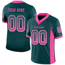 Загрузить изображение в средство просмотра галереи, Custom Midnight Green Pink-White Mesh Drift Fashion Football Jersey
