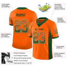 Загрузить изображение в средство просмотра галереи, Custom Orange Green-White Mesh Drift Fashion Football Jersey
