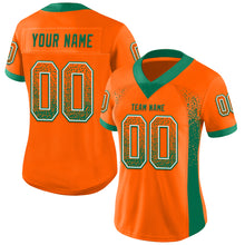 Загрузить изображение в средство просмотра галереи, Custom Orange Kelly Green-White Mesh Drift Fashion Football Jersey
