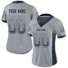 Загрузить изображение в средство просмотра галереи, Custom Gray Navy-White Mesh Drift Fashion Football Jersey
